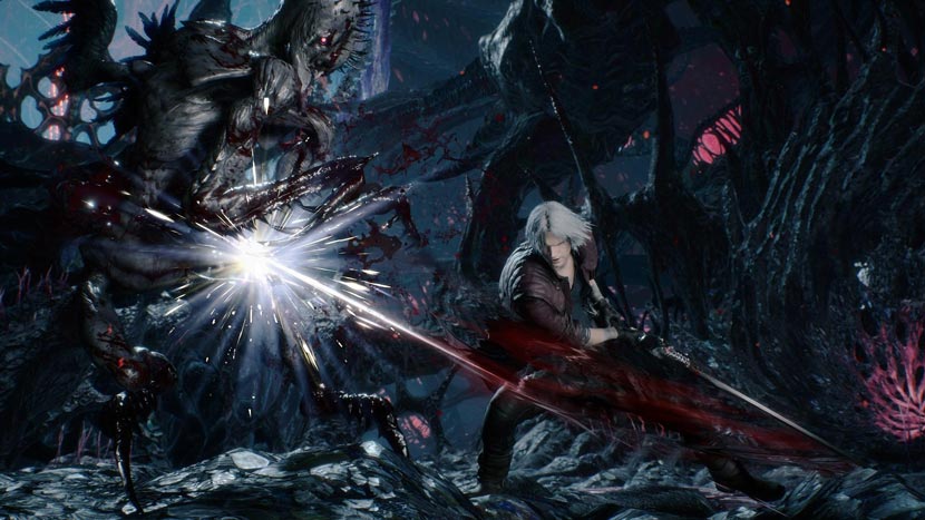 DMC 5 Full Crack Repack gameplay saat dante menebas monster
