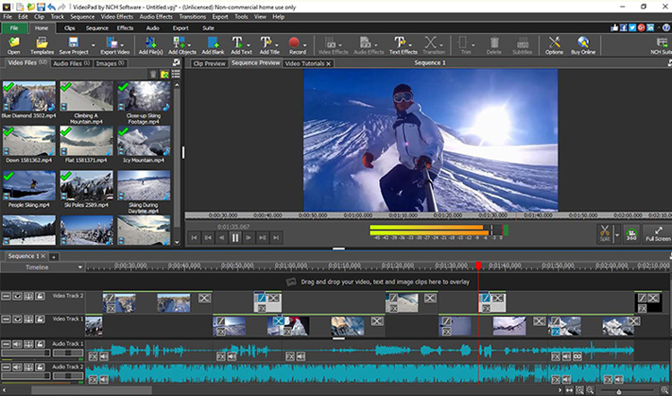 VideoPad Video Editor Pro Full Version Tampilan User Interface